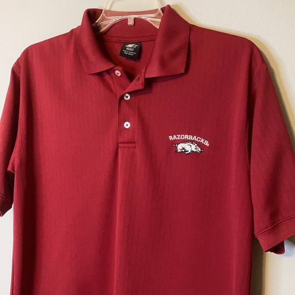 Arkansas Razorbacks Ribbed Starter Polo Shirt M - Picture 2 of 8